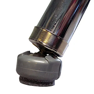 DuraGlide installed on the bottom of a metal chair leg